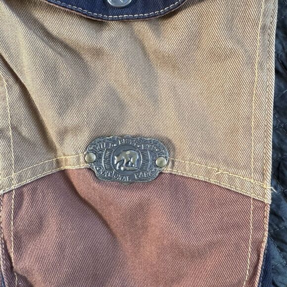 Patchwork Jacket XS Plaid Denim Pockets Cowboy Western Vintage - Picture 4 of 15